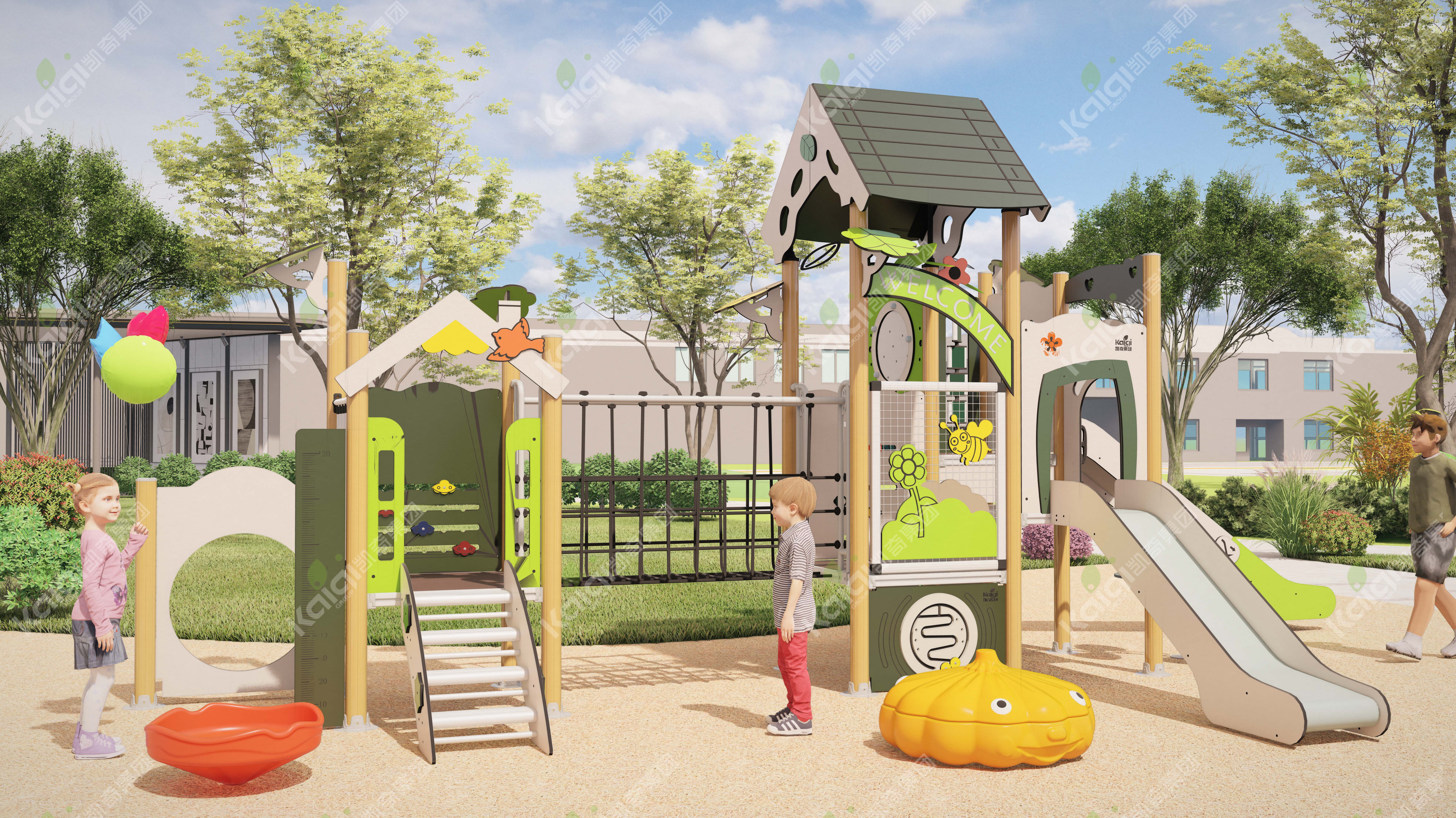 绿意盎然 生态木趣 | pa真人主题游乐系列产品